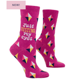 Blue Q 'Just Resting My Eyes' Women's Crew Socks