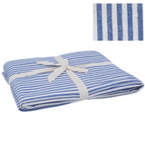 Blue Stripe Gisela Graham Table Cloth
