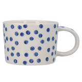 Gisela Graham Stoneware Mug - Blue Dots