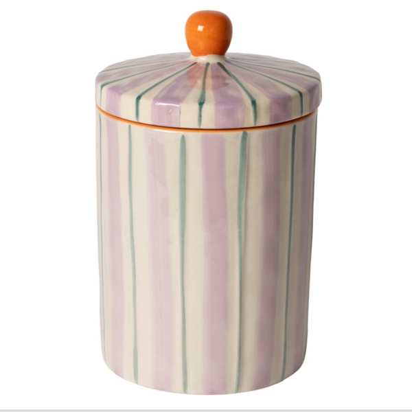 Bonbonniere w/lid In Violet/Petrol/Orange