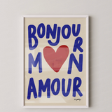 "Bonjour mon amour,"  Framed Print