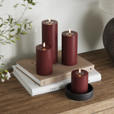 Burgundy Pillar LED Candle Flameless