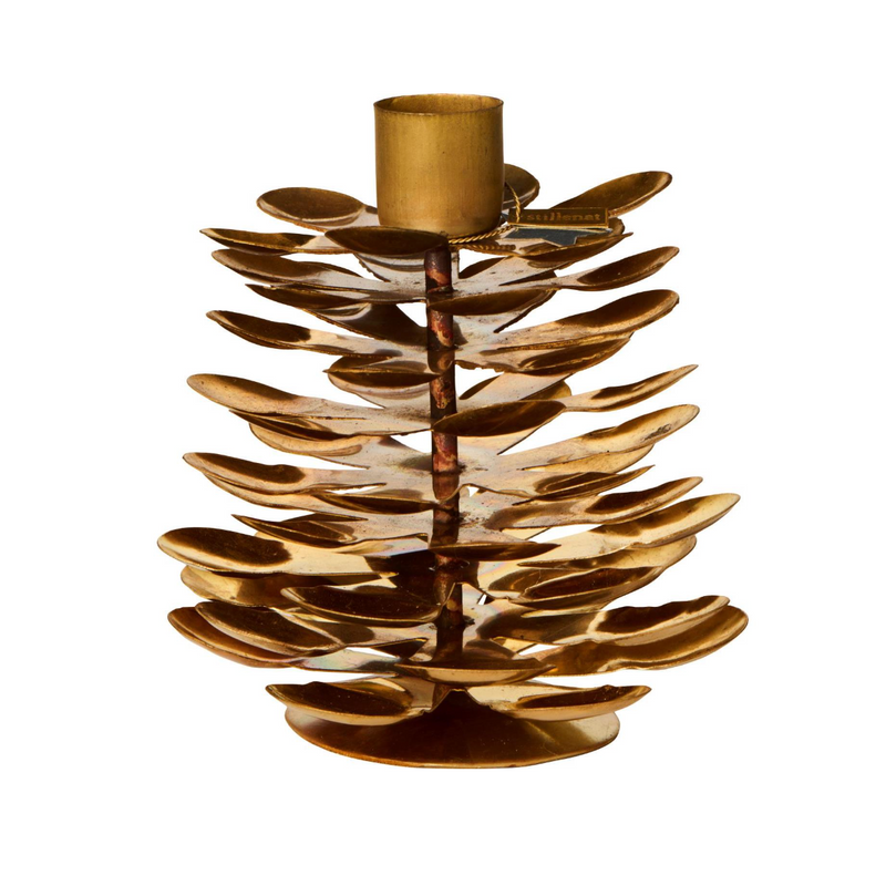 Brass Pine Cone Candle Holder - Large 2.2cm