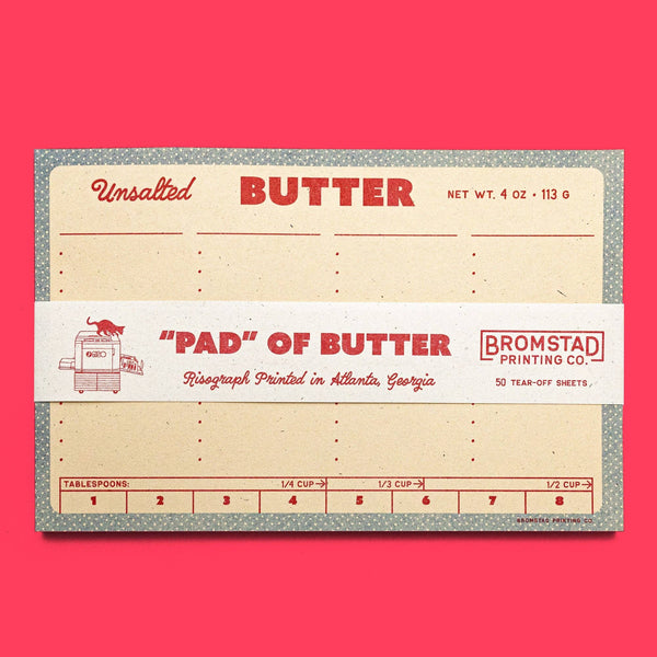 Bromstad Trading Co Butter - Risograph Notepad Flat