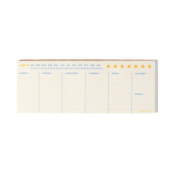 Bromstad Trading Co Weekly Planner Notepad Open