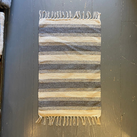 Grey Thin & Thick Stripe Rug