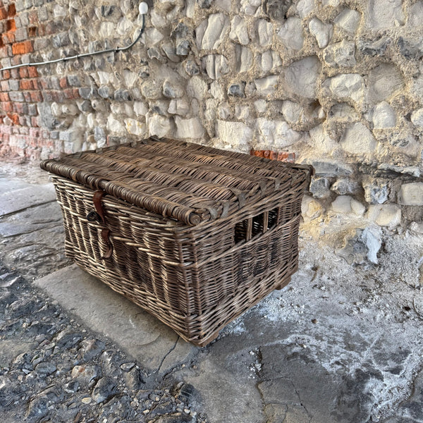 Vintage Postal Wicker Basket