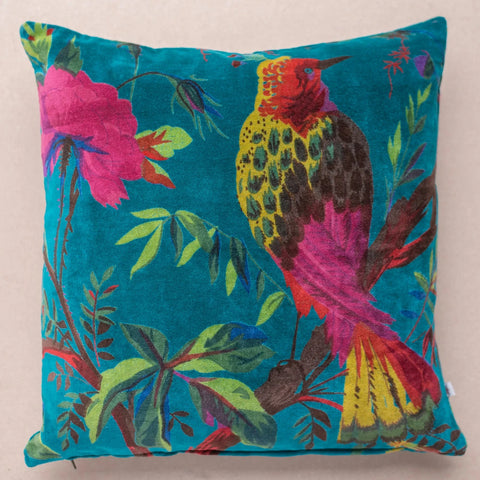 Bird of Paradise Cushion - Blue