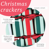 Striped Christmas Mini Crackers – 6 Pack