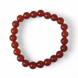 Carnelian 8mm Beaded Bracelet