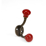 Ceramic Double Hook - Red.