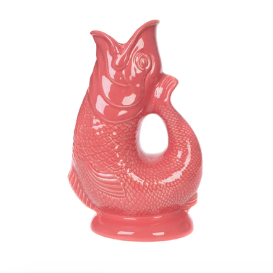 Ceramic Gluggle Jug - Coral