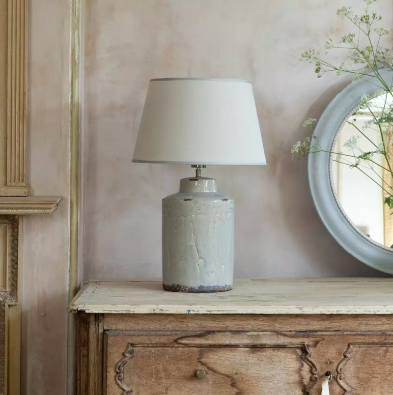Ceramic Lamp Tilos With Cream Shade