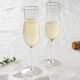 Vintage Etched Champagne Flute