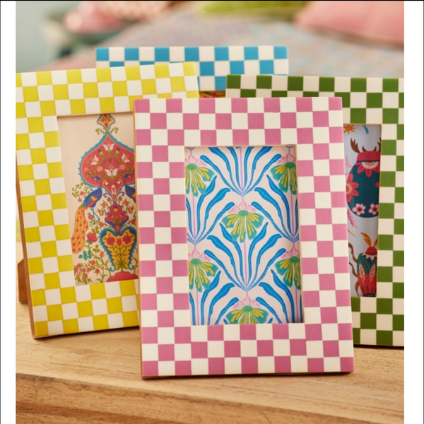 Check Photo Frame, 6" x 4" - Multi B