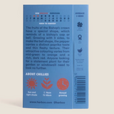 Chilli 'Bishop's Crown' Seed Packet BACK