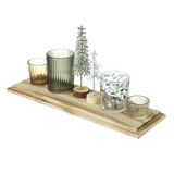 Christmas Tray with Mixed T-Lights - Large