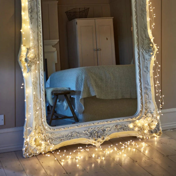 Silver Cluster LED Light Chain with Transformer