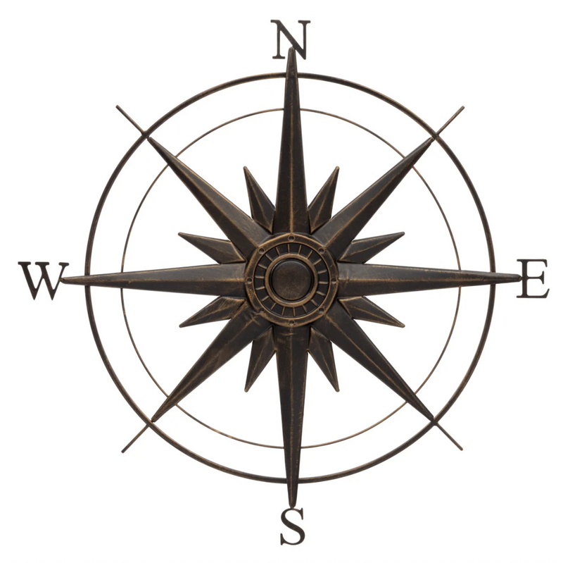 Compass Wall Art - Bronze