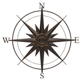 Compass Wall Art - Bronze