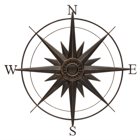 Compass Wall Art - Bronze