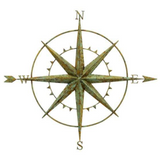 Compass Wall Art - Green
