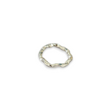 Consortium - Hammered band ring in silver