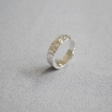 Consortium - Textured band ring in silver