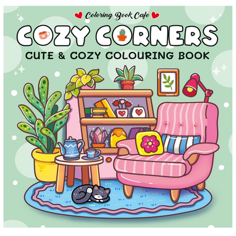 Cozy Corners cute and cozy colouring book 