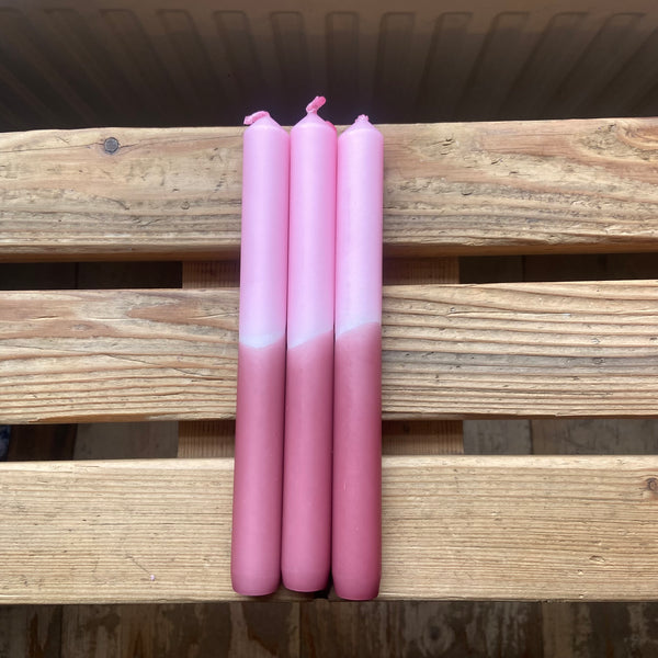 Dip Dye Dinner Candles - Mulberry Coulis