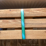 Turquoise & Green Twist Stripe Candle
