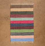 Daisy Snow Carnival Stripe Small Recycled Rug