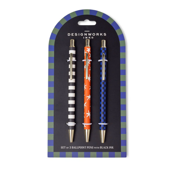 Designworks Ink A Dopo 3 Pen Set - Stripe, Star, Check