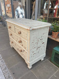 Distressed painted chest of drawers right side