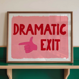 "Dramatic Exit" Framed Print