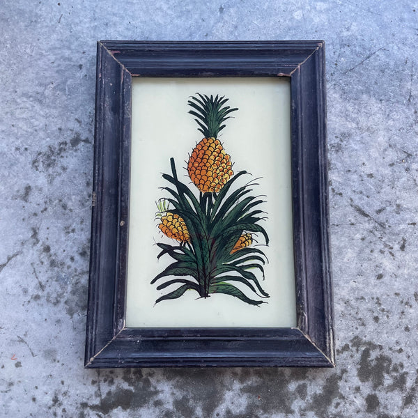 Vintage Glass Framed Painting - Small