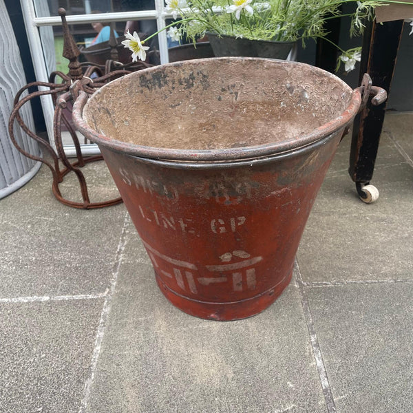 Vintage Metal Fire Bucket