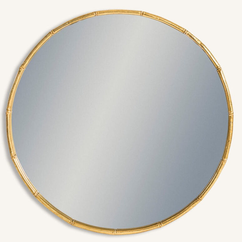 Antique Gold Bamboo Mirror