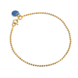 ENAMEL Copenhagen Bracelet, Gold Ball Chain - Cornflower