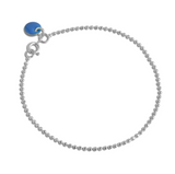 ENAMEL Copenhagen Bracelet, Silver Ball Chain - Cornflower