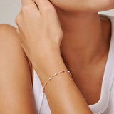 
ENAMEL Copenhagen Lola Rainbow Bracelet - Silver - wearing
