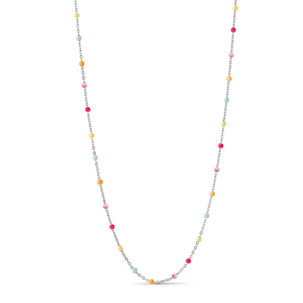 ENAMEL Copenhagen Lola Rainbow Necklace - Silver