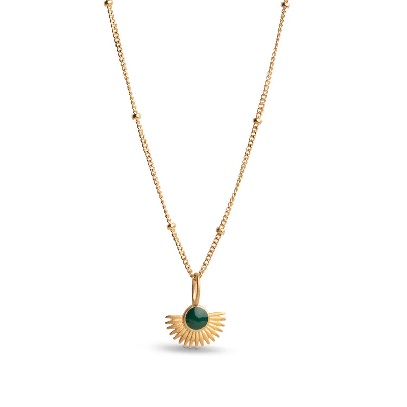 ENAMEL Copenhagen Soleil Necklace - Petrol Green