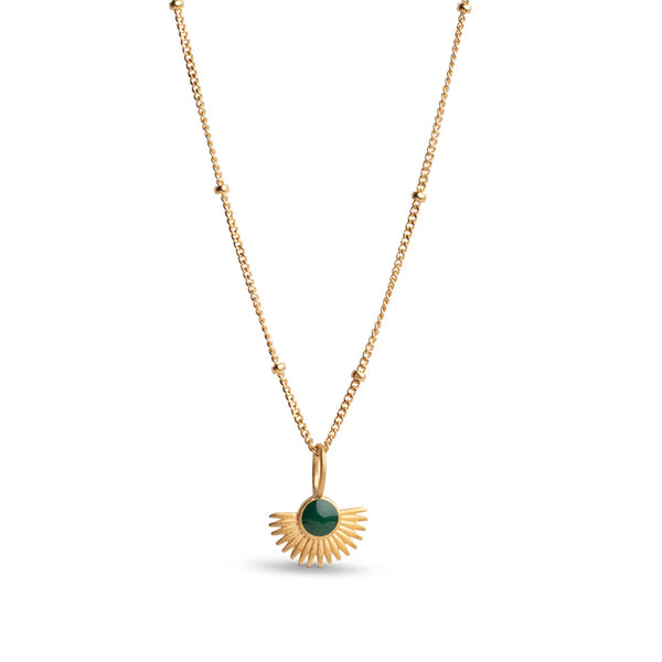 ENAMEL Copenhagen Soleil Necklace - Petrol Green