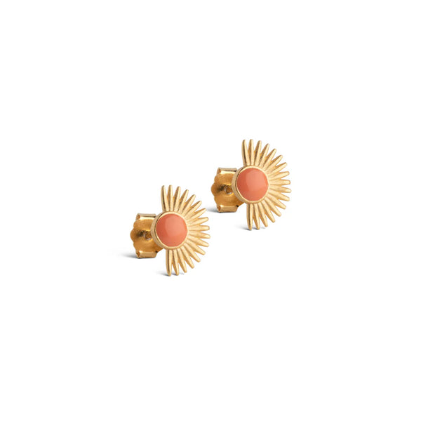 ENAMEL Copenhagen Soleil Studs - Light Coral