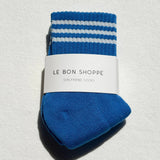 Embroidered Girlfriend Socks - Royal Blue.