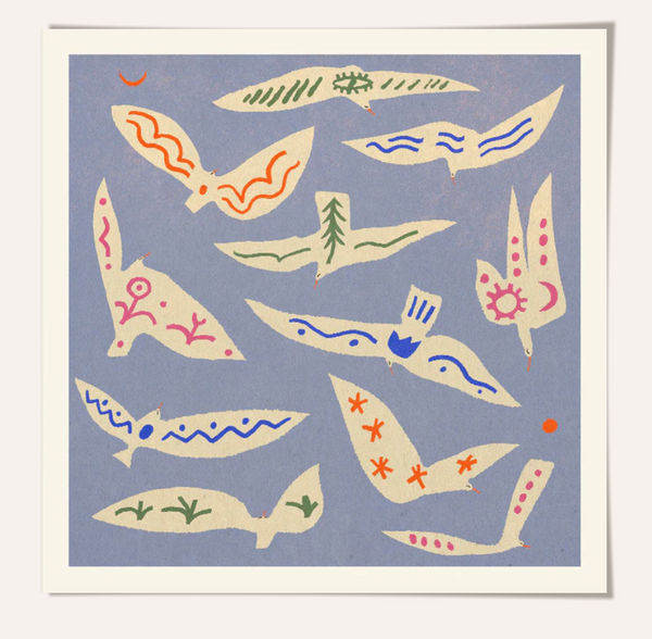 Enikő Eged - Folk Birds Framed Print