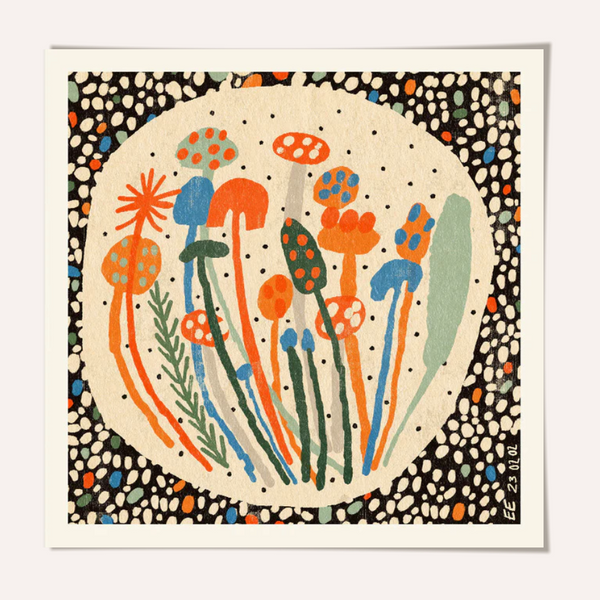 Enikő Eged - Mushroom Party Framed Print 