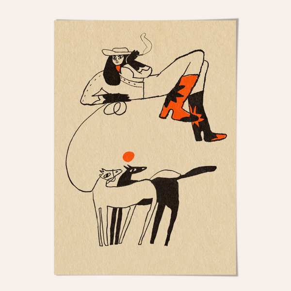 Enikő Eged - Red Starred Boots Framed Print