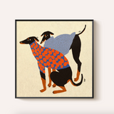 Eniko Eged Autumn Doggos Framed Print